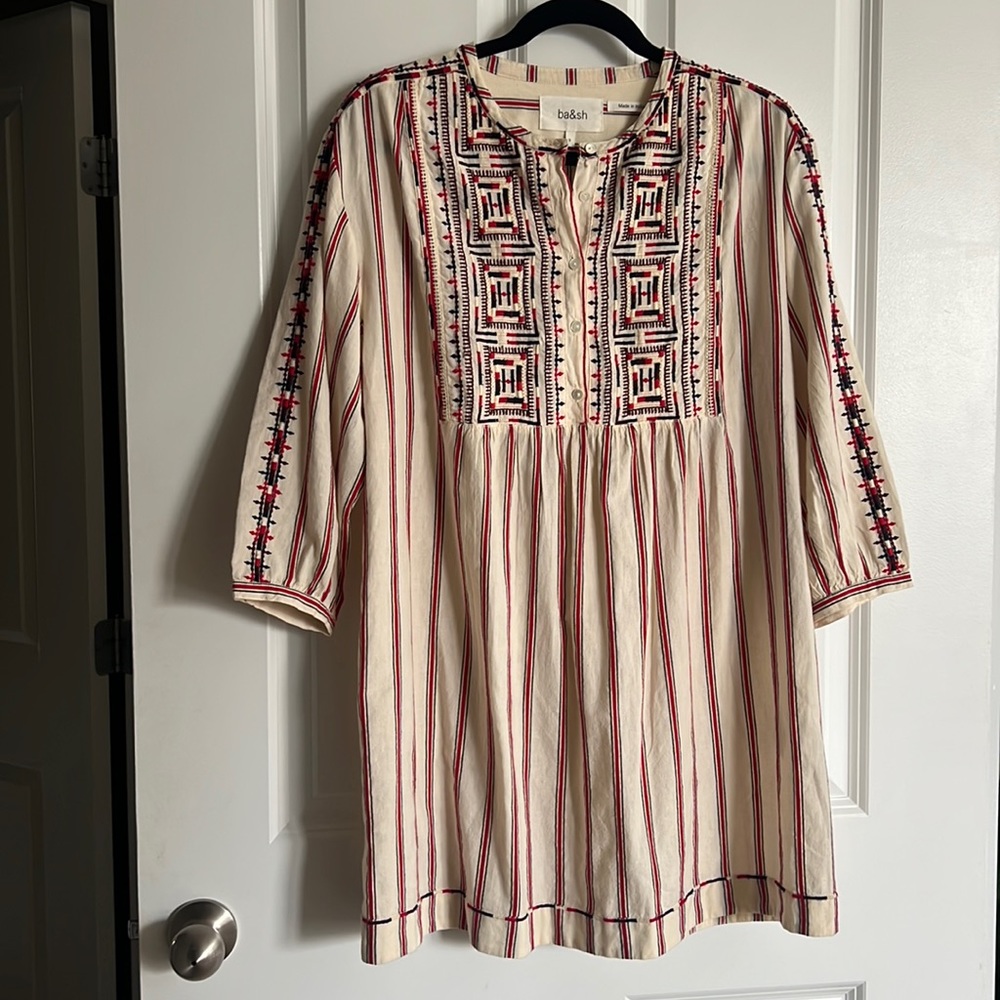 Ba&sh Rosa Ecru Embroidered Dress